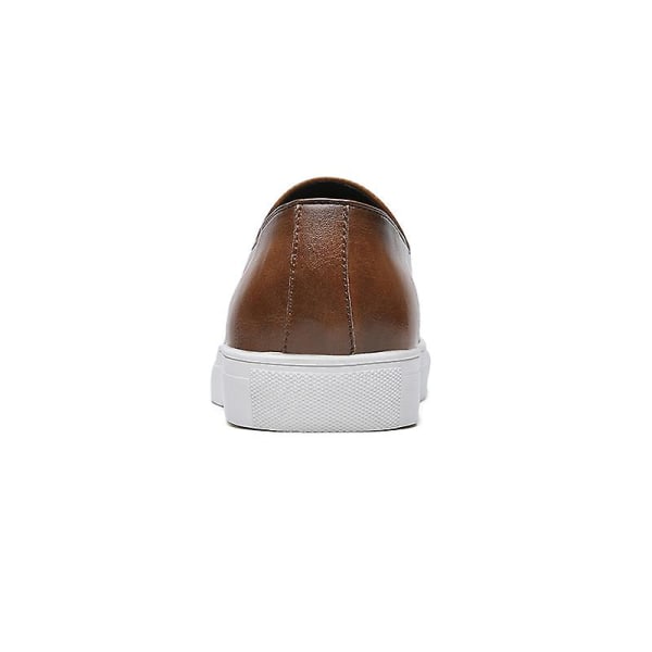 Miesten rento nahkakengät litteät kengät Fr1800-1 Brown EU 39