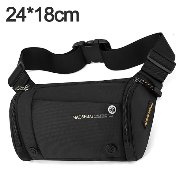 Fanny Pack för män och kvinnor, Fashion Vattentät midjeväska med justerbart bälte, Casual Bag Bum Bags black