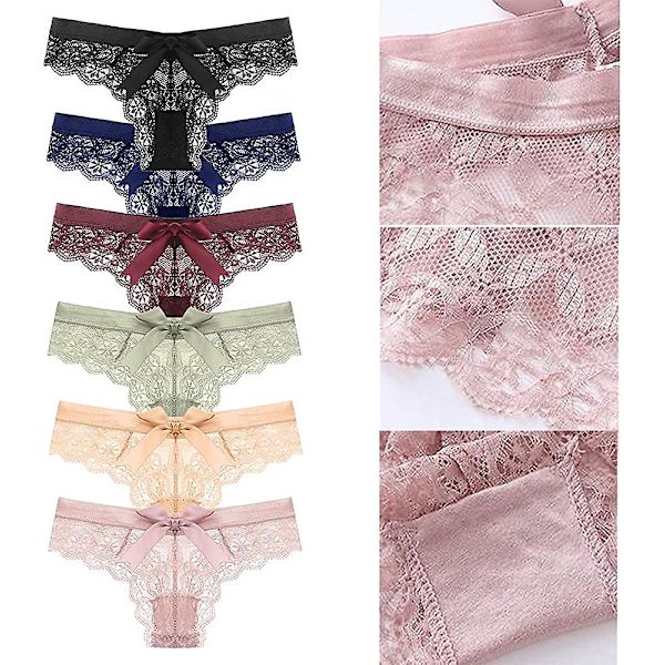 Dame Sømløse Trusser Hipster Bikini Lav Talje Usynlige Trusser 3-pak S