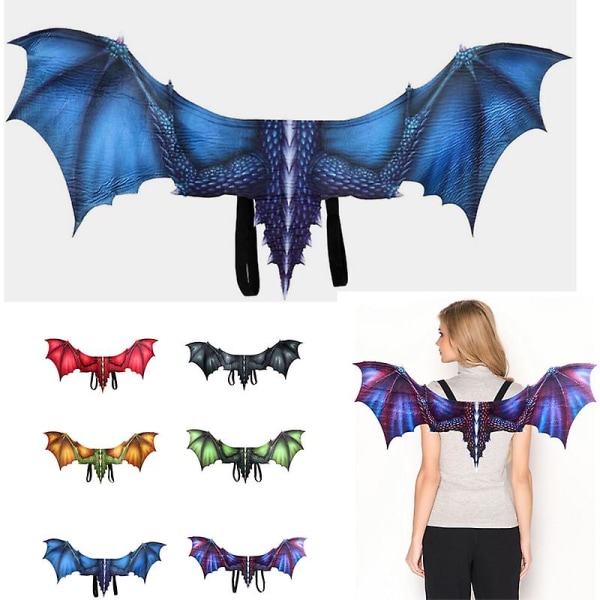 Dragevinge Udklædning til Voksne Dragevinge Np Halloween Jul Fødselsdagsfest 60cm Blue