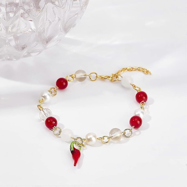 200 STK Håndlavede Lampwork Vedhæng Charm Glas Chili Frugt Dingle Spacer Løse Perler til DIY Armbånd Halskæde Smykkefremstilling