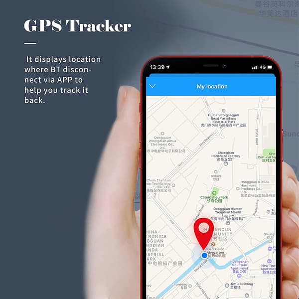 Trådløs Pet Tracker Nøgler Tasker Punge App Kontrol, kompatibel med Ios/Android telefoner, sort