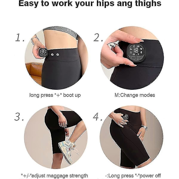 Högmidjade shorts yogabyxor med EMS muskelstimulator uppladdningsbar rumpa ultimat EMS-stimulator