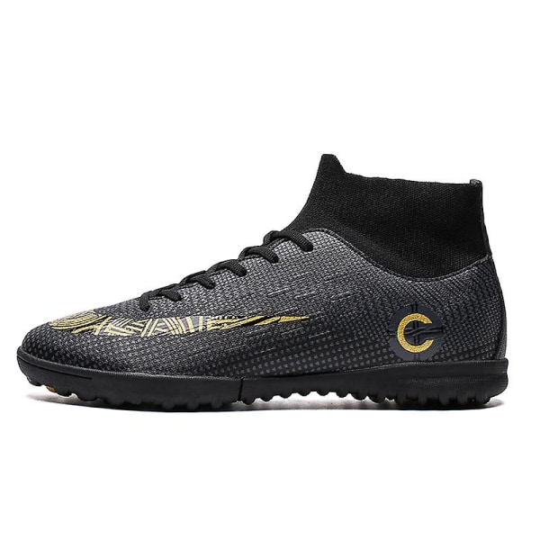 Herre Fodboldsko Pigge Fodboldsko Til Unge Ankelstøvler Atletisk Sneaker 2039-1 Black EU 38
