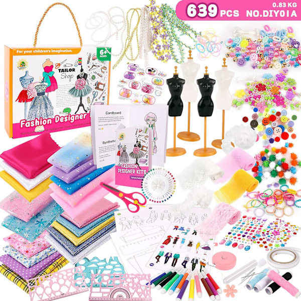 Barnkläder Design Syset 6-12 År Gammal Flicka Upplysning Diy Handgjorda Kreativa Leksaker 639 639