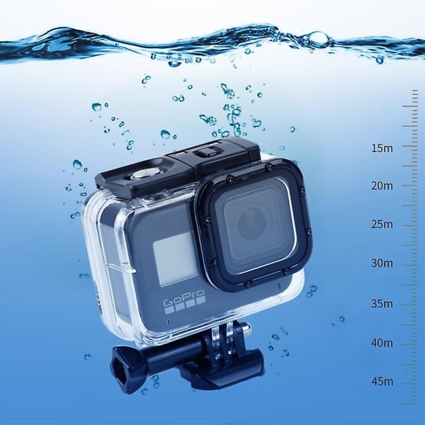 45 m vattentätt case för GoPro Hero 8, dykskalshus