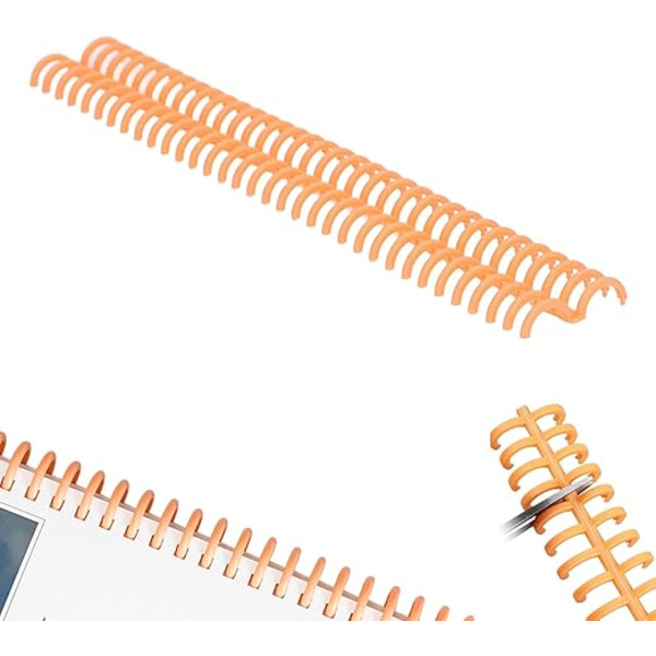 10 styk bindespiraler 34 ringe 15 mm plastbindekamme slidstærkt skrivemateriale spiraler bindemiddel (orange)