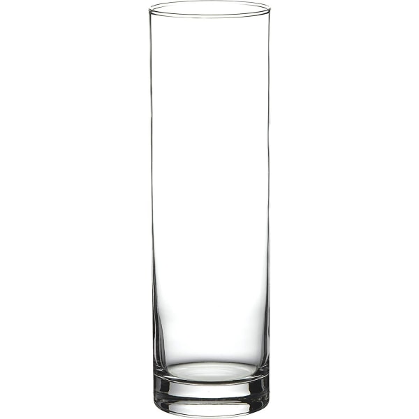 Flora Rak Cylindrisk Vas 26 Cm, Glas, Transparent, 26cm
