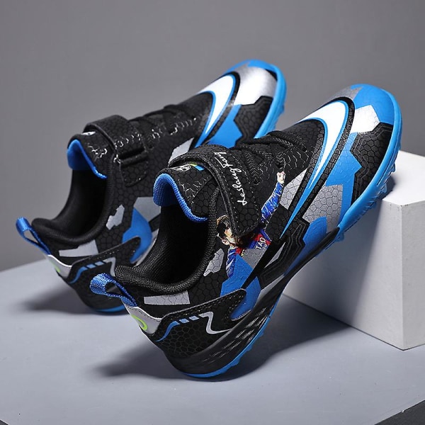 Fotballsko for gutter, sklisikre fotballsko, knotter, gressfotballsko 3F395 Blue EU 34