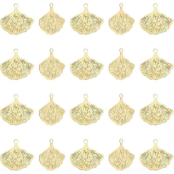 30st Rostfria Stålhängen Snäckformade Berlocker Rostfritt Stål Färgade Hängen Metallberlocker för DIY Smyckestillverkning Hål 1mm