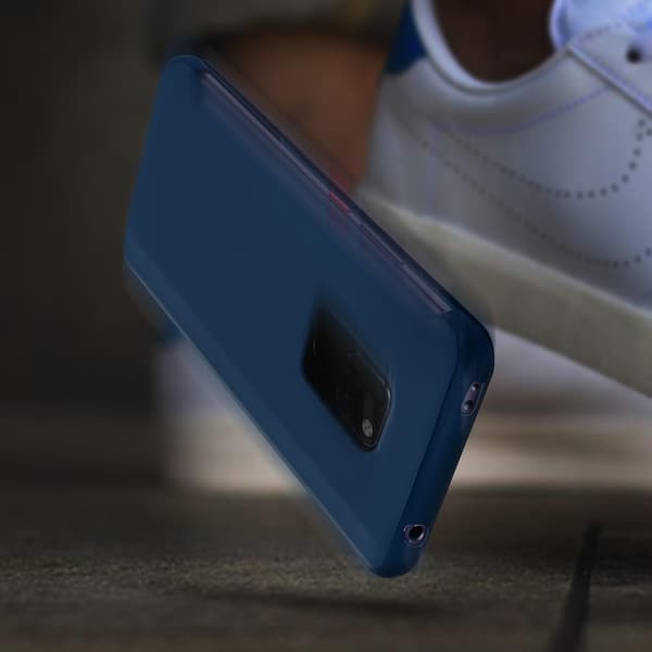 Folio Etui til Huawei Mate 20 Vindue Tidsvisning Video Stand Navy