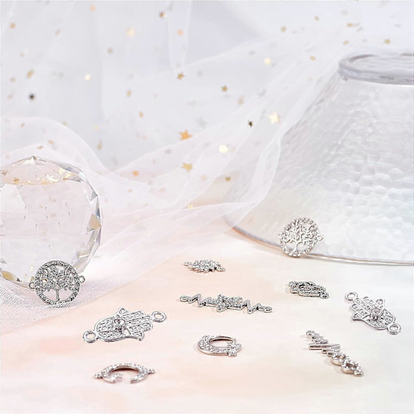 32 stk. Rhinestone Forbindelsesled Charms Links Charm