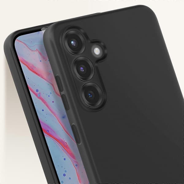 Etui til Galaxy S25 Plus Blød Mat Silikone, Sort