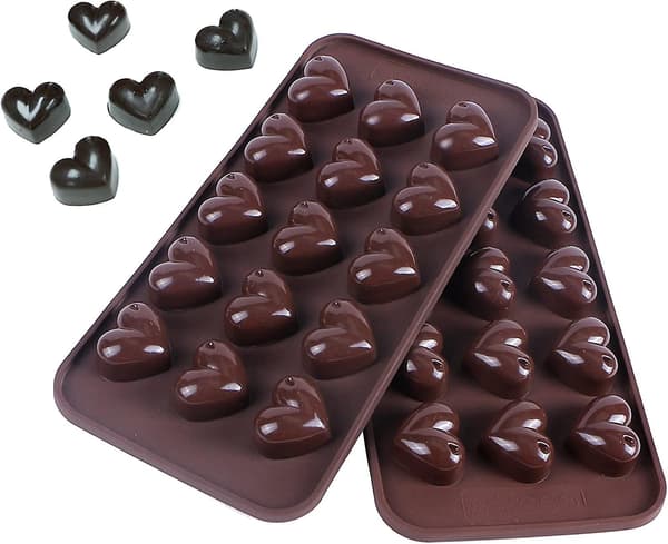 Hjerteform, Silikone Hjerteformede Slik Chokoladeforme 15 Hulrum Hjertebakker