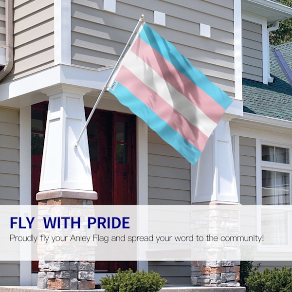 3x5 Fots Transgenderflagga - Levande Färg och UV-Resistent - Canvashuvud och Dubbelsydd