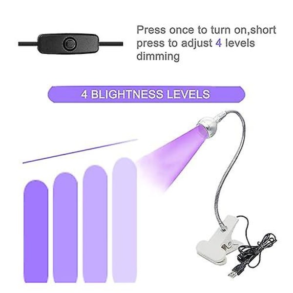 Usb Uv Led -kynsilamppu geelikynsille, Mini Led -kynsilakkavalo Silver