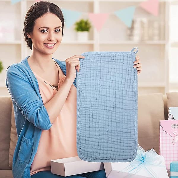 Store Savler Klude - 100% Bomuld Ekstra Absorberende Og Bløde Håndklæder - 3 Pak Blå Light blue