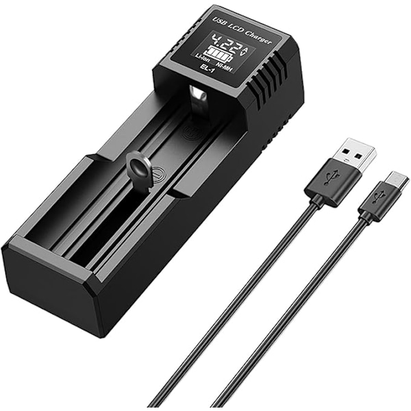 Batteridriven laddare | dubbla fack batteriunderhåll | Smart batteriunderhåll, typ C-ingång, säker och bekväm snabbladdare