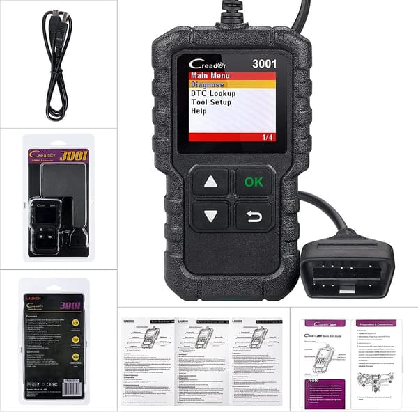 Obd2/eobd Bilskanner Diagnostisk Väska, Läs Och Rensa Motorfelkoder, Evap Och O2 Sensortestare, Gratis Uppdatering