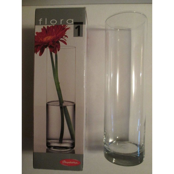 Flora Rak Cylindrisk Vas 26 Cm, Glas, Transparent, 26cm