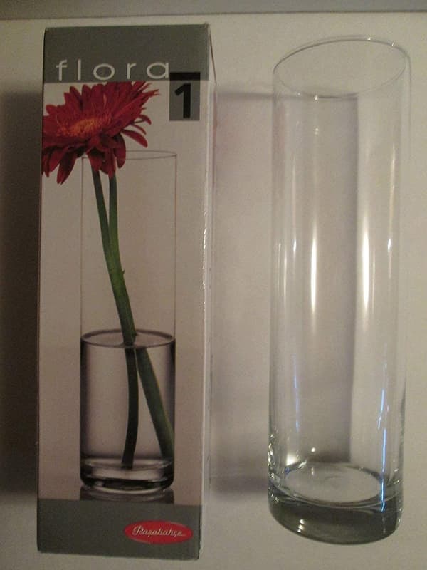 Flora Rak Vas 26 Cm, Glas, Transparent, 26cm