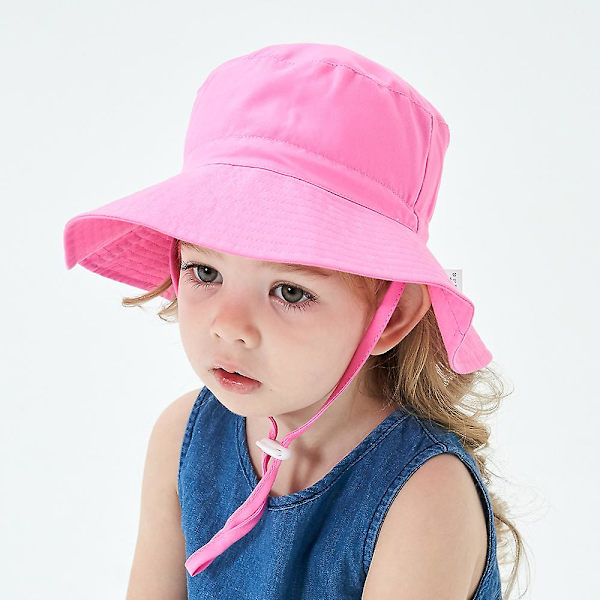 Sztxj 2-pak Baby Småbørn Solhatte Sommer Baby Pige Spandhat Bred Skygge Strandhatte Til Baby Drenge 0-5 År (xs, Passer Til Hovedomkreds 44-46cm)
