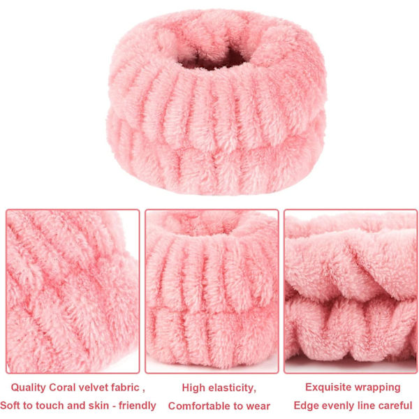 8 stk Spa Håndleddsvaskbånd Mikrofiber Håndleddsvaskhåndklebånd Håndleddsbånd For Vask Ansikt Absorberende Håndleddsbånd Håndleddssvettebånd For Kvinner Jenter Forhindre Liq