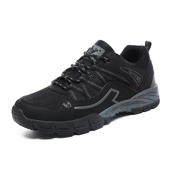 Herr Dam vandringsskor Low-Top Sneakers för Utomhus Trailing Trekking Walking 3D863 Black EU 46