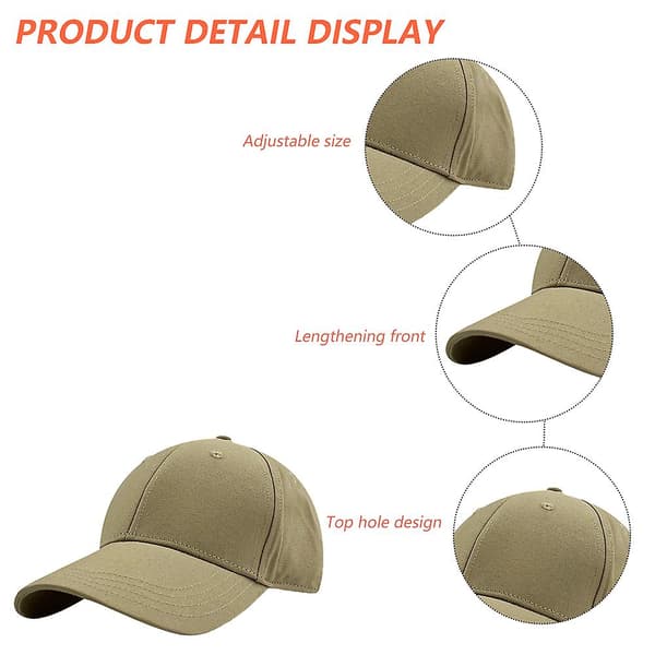Bomull Baseballkeps Hardtop Herr och Dam Solid Solskydd Hatt Solskydd Anka Tunga Hatt Baseballkeps khaki
