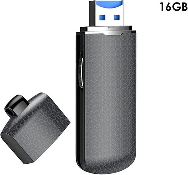 Mini U Disk Formet Stemmeopptaker - Lydopptaksverktøy (16g)