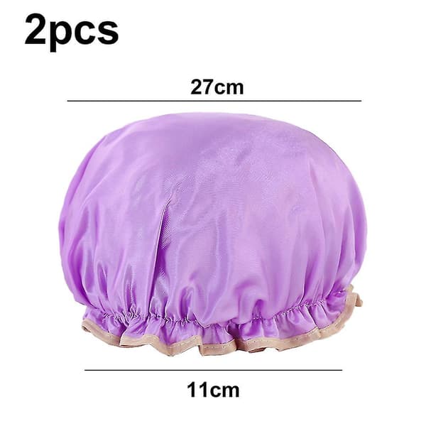 Duschmössa för kvinnor Fodrad duschmössa Maskintvättbar Present purple
