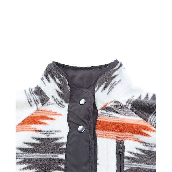 Womens Fleece Jacket Western Aztec Print Long Sleeve Snap Button Down Shacket Jackets Green S