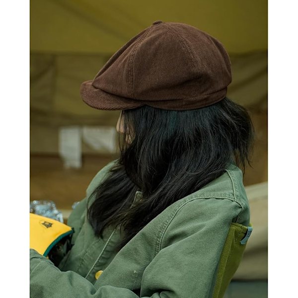 Preppy manchester tidningspojke-hattar japansk söt papperspojkmålare baskermössa vintage grå