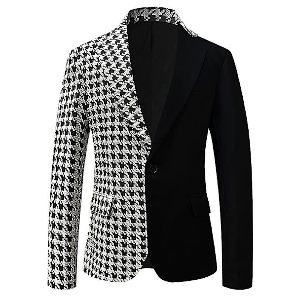 Mænds Smokingjakke, Slank Pasform Stilfuld Blazer Casual Blazer Beige L