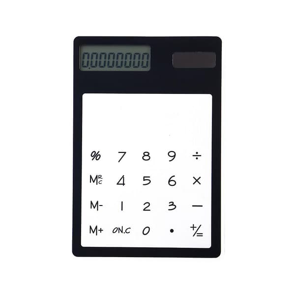 Liten Kontorkalkulator Studentkalkulator Touch Panel Design Kalkulator Black 11.9 X 8.1 X 0.5cm