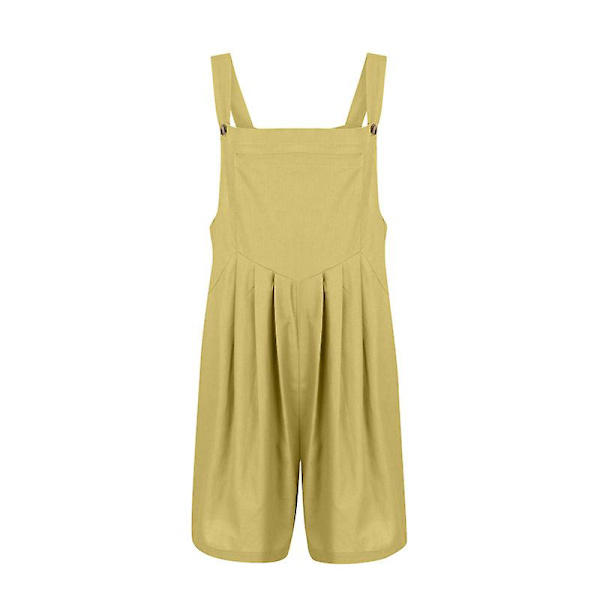 Dame Ærmeløs Justerbar Overalls Jumpsuit Yellow M