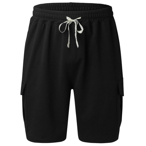 Monitaskuiset kesäiset rennot housut miesten housut väljät shortsit Black M