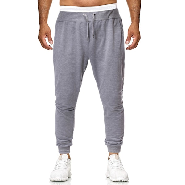 Miesten syksyn urheiluhousut tyylikäs ja kaunis collegepaita pehmeää materiaalia miehille muodollisiin päivittäisiin juhliin S Light Grey