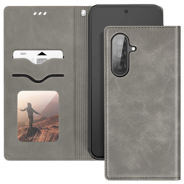 Etui til Galaxy A56 Wallet Video holder, Grå