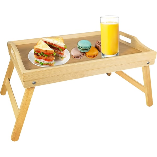 Sängbricka med fällbara ben, frukostbricka i bambu för mat, säng, soffa, arbete, ritning, köksbrickor, hopfällbart serveringsbord | Fyndiq Sängbricka med fällbara ben, frukostbricka i bambu för mat, säng, soffa, arbete, ritning, köksbrickor, hopfällbart serveringsbord | Fyndiq