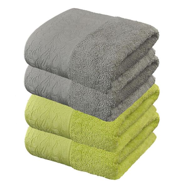 Handduksset för hand och ansikte, 100 % bomull, handdukar i olika färger, storlek 29\" x 13\", 4-pack 4 färger Combination 1