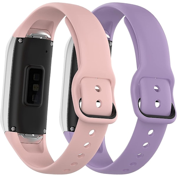 2 stk. remme kompatible med Samsung Galaxy Fit Sm-r370, colorc vandtæt, blød og åndbar silikone udskiftningsrem passer til Samsung Galaxy Fit