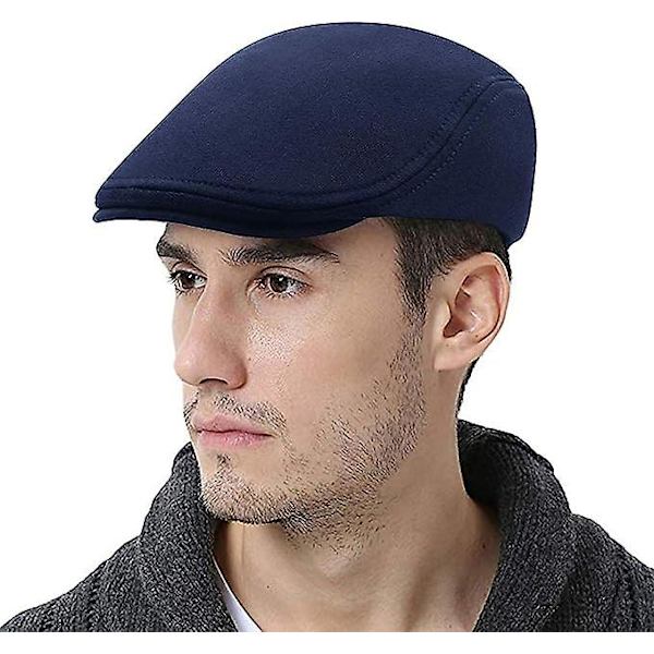 Sztxj Herr Flat Cap Gatsby Newsboy Lvy Irländska Hattar Körning Cabbie Jakt Marinblå Mössa