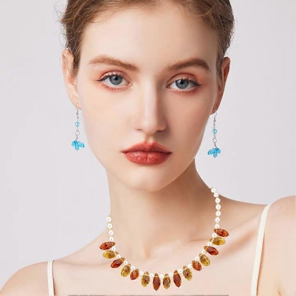 100 st Facetterade Tårförmade Glaspärlor 10 Färger Transparenta Vattendroppskristallglaspärlor Toppborrade Droppspärrpärlor för DIY-Hantverk Smycken Halsband