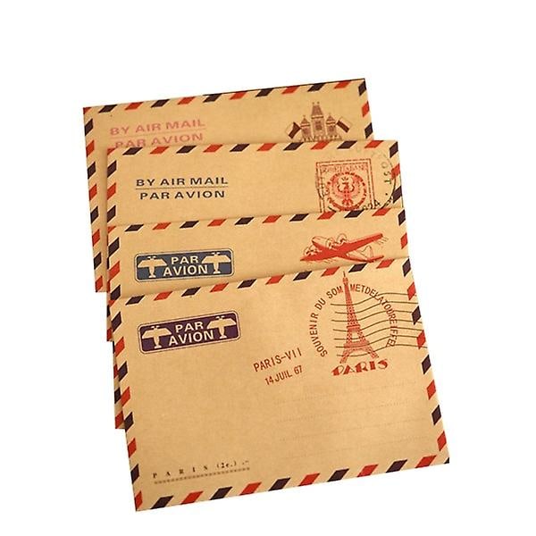 10 st retro släta papper grönt papper återanvändbara bruna kuvert kraftpapper kuvert förvaringskuvert för prydnadssaker foton As Shown