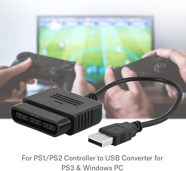 USB-konverter kompatibel med Sony Playstation1/2 Controller PS1 PS2 til PS3 PC