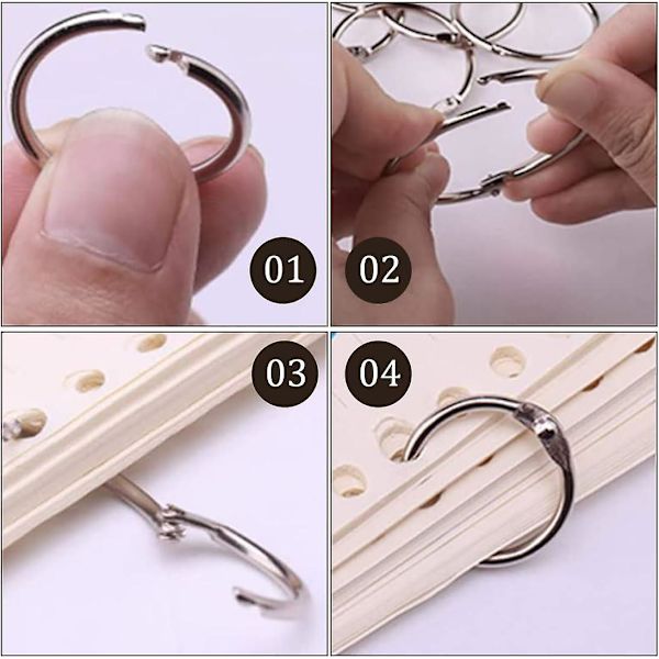 Binderinge 25 mm Bogringe Løsblad Bindering Indeks Kort Ringe Flashcard Ring Metalringe Til Indeks Kort Ideel