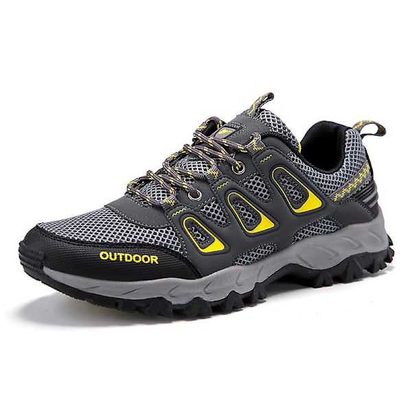 Herre Vandresko Lav Top Sneakers Til Udendørs Trailing Trekking Vandring 3Ds1981 Gray EU 41