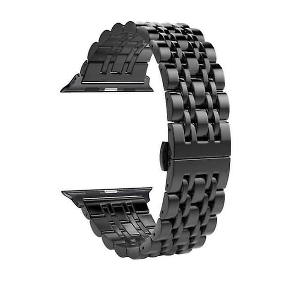 Apple Watch Rem, solid rustfritt stålrem for alle iWatch-serier Black 38 40 41mm