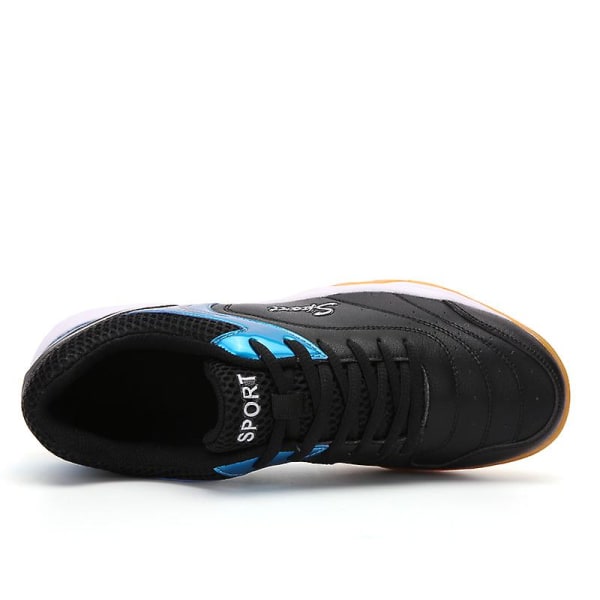 Lett Sneakers for Menn og Kvinner - Mote-sko for Innendørsbane - Egnet for Badminton 3D7059 BlackBlue EU 39